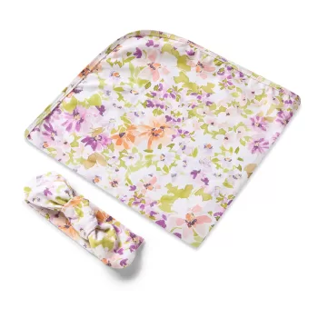 Isla Organic Jersey Wrap & Topknot Set